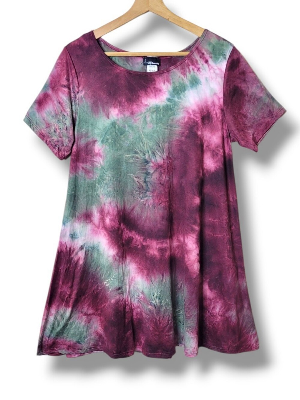 Vintage 90s NY Invasion Tie Dye Shirt Dress